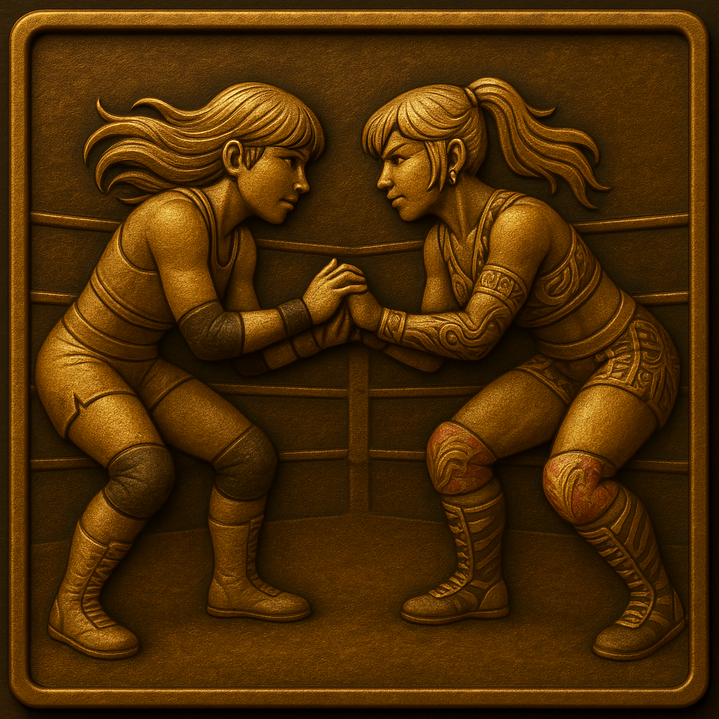 女子プロレス選手が対戦する様子｜スポーツビザ（興行）申請・外国人アスリートの在留資格サポート