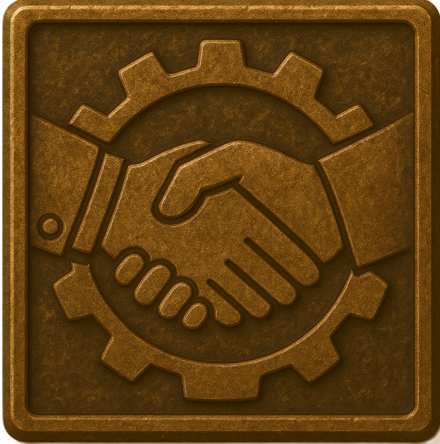 産業廃棄物収集運搬業許可申請を行政書士が一括サポート。事業者との信頼関係と連携を表すイメージ