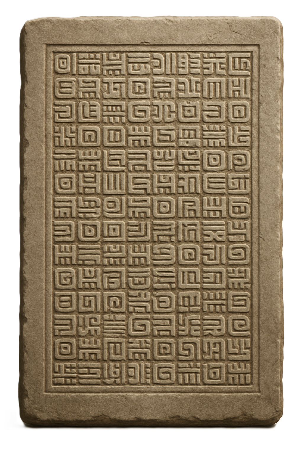 古代の石板に刻まれた文字のレリーフ。公正証書や遺言書のように、重要な内容を確実に記録し残すことを象徴するイメージ