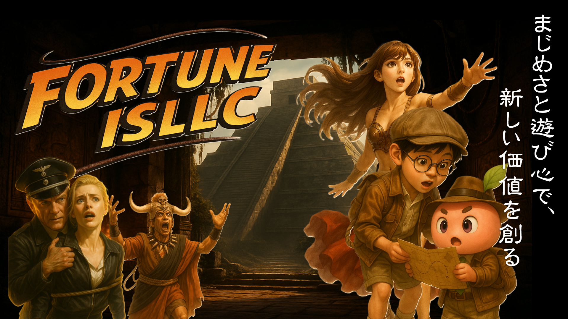 Fortune is LLCのブランドビジュアル。冒険をテーマに、新しい価値創造と挑戦を表現したメインイメージ
